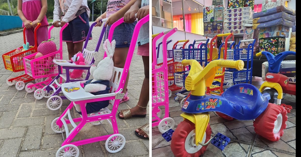 Lar Padilha recebe doação de brinquedos em homenagem a empresário pioneiro