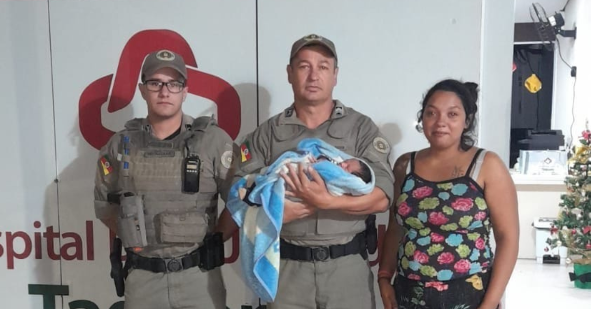 Brigada Militar realiza salvamento de recém-nascido engasgado em Taquara