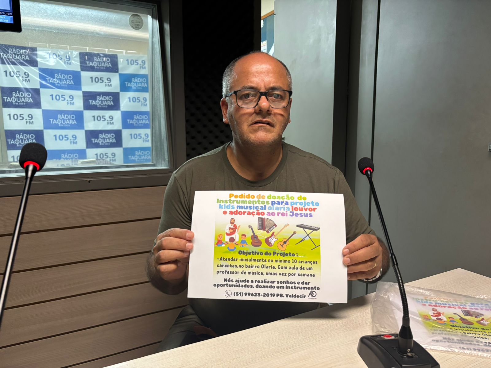 Projeto Kids Musical incentiva crianças com aulas de música no bairro Olaria, em Taquara