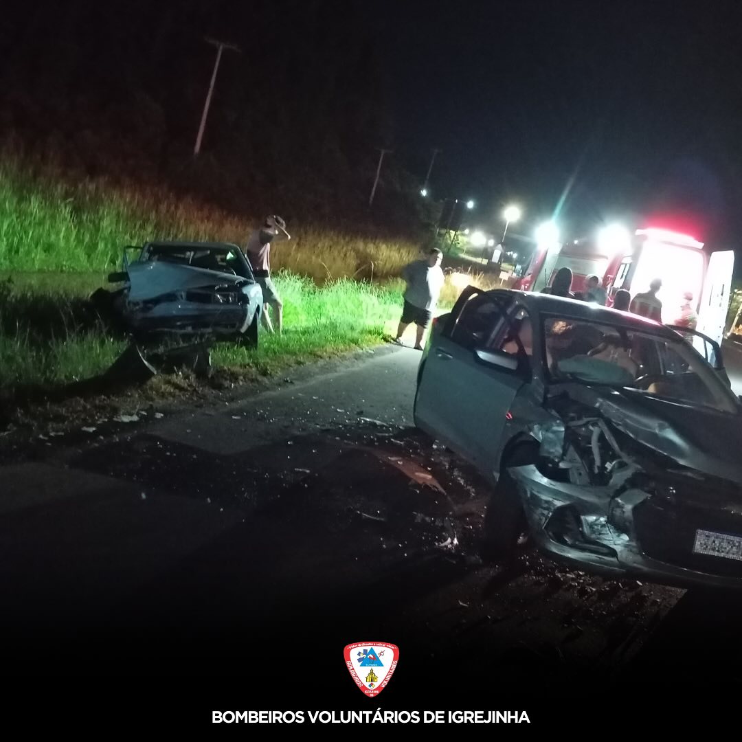 Colisão na ERS-115 mobiliza Corpo de Bombeiros Voluntários de Igrejinha