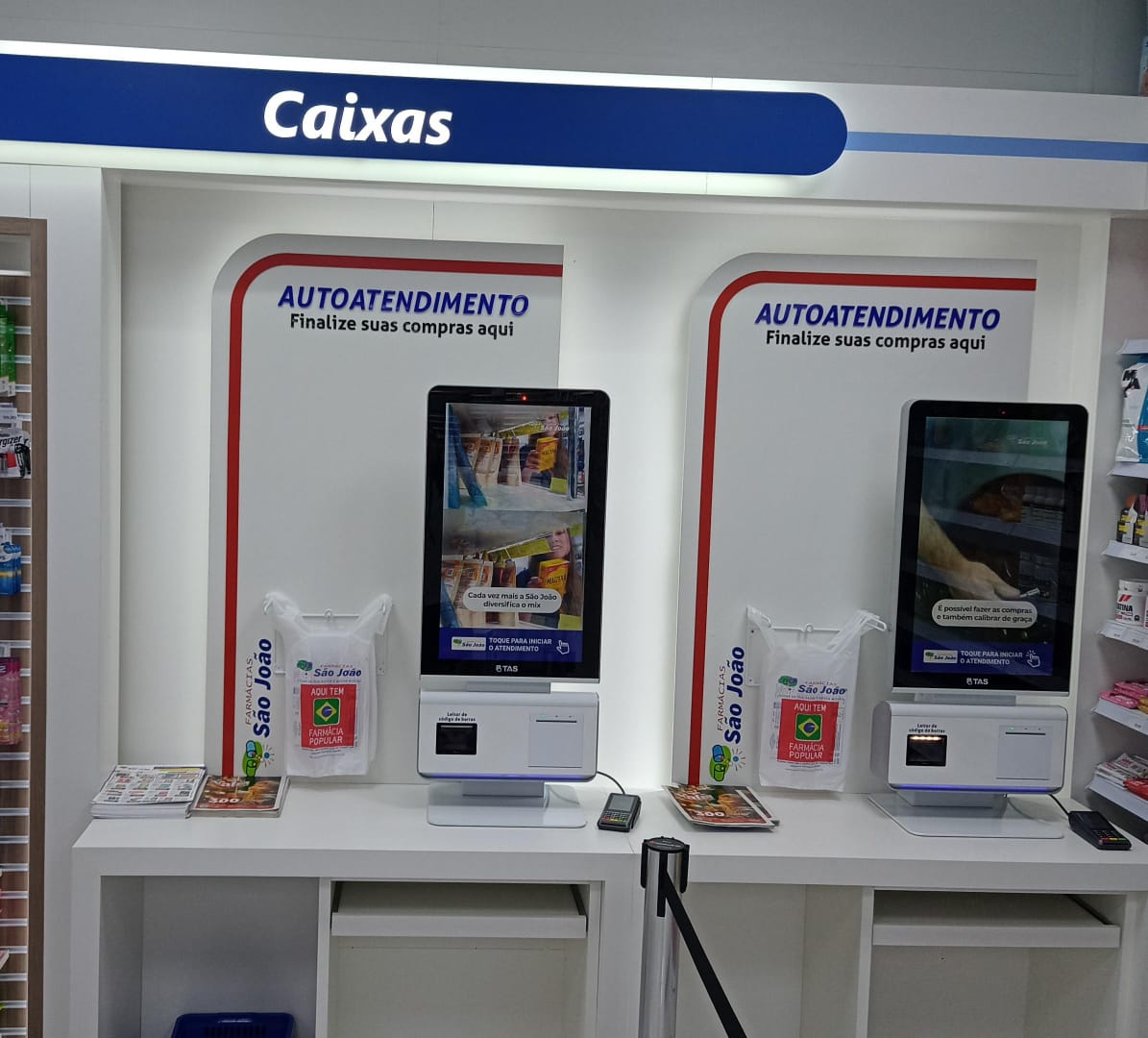 Farmácias São João disponibiliza totens de autoatendimento para seus clientes