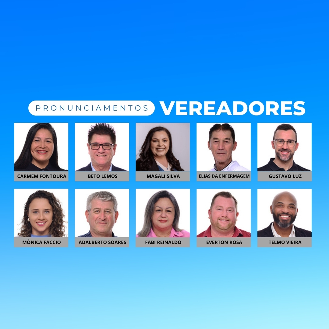 Veja resumo dos pronunciamentos dos vereadores de Taquara