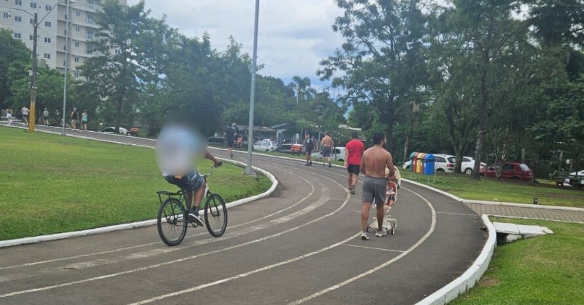 Bicicletas e manobras perigosas no Parcão geram preocupação entre moradores de Taquara
