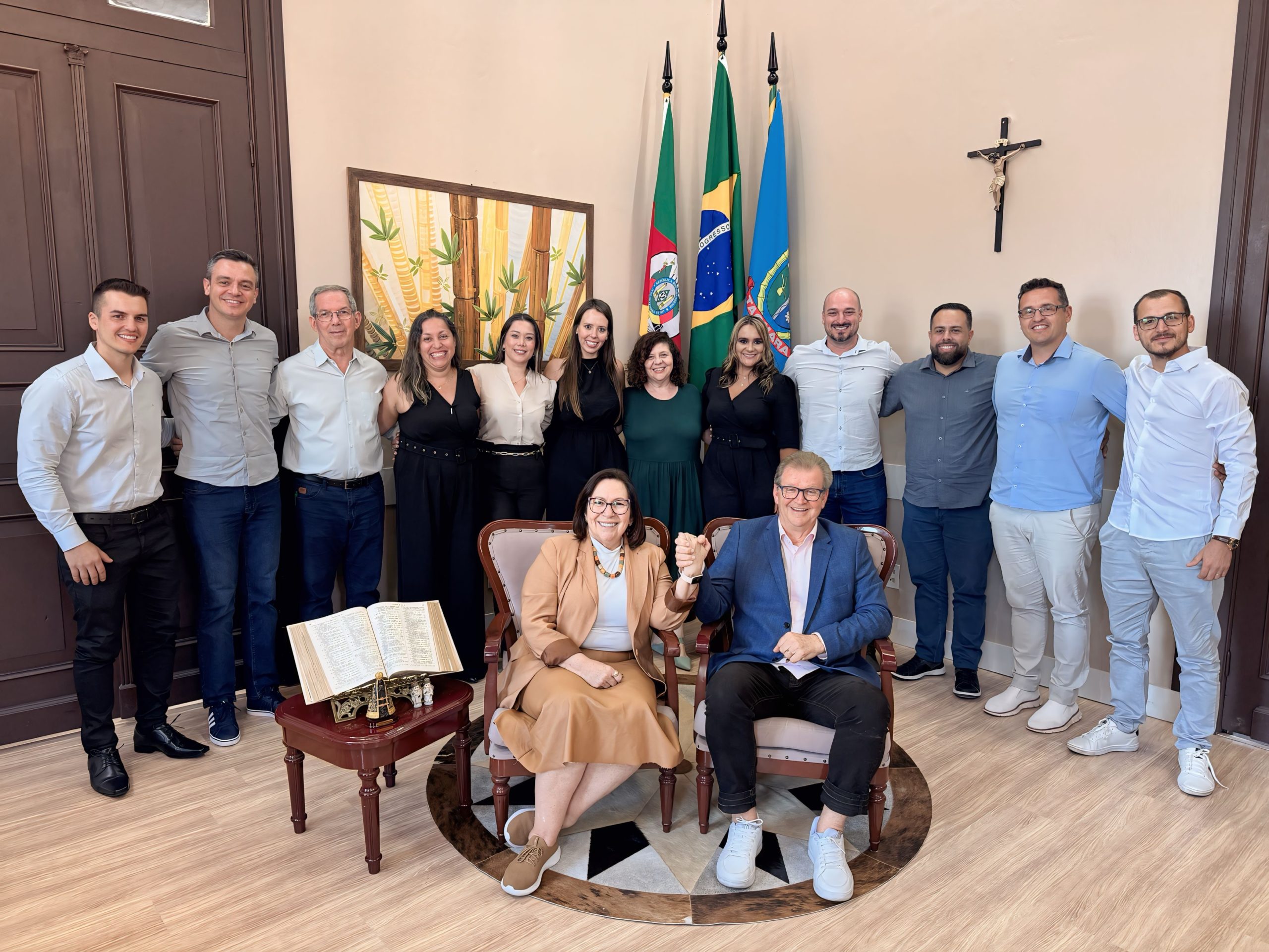 Sirlei e Delmar anunciam os nomes de seus secretários municipais para gestão 2025/2028