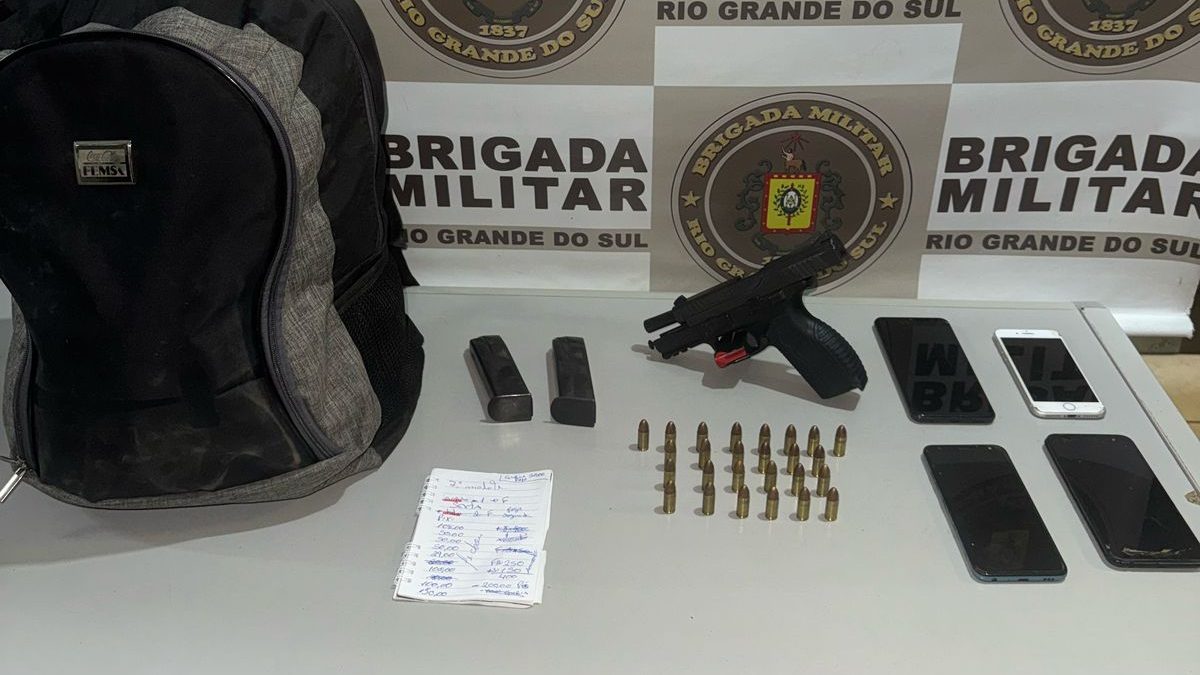 Brigada Militar prende homem por porte ilegal de arma de fogo em Rolante