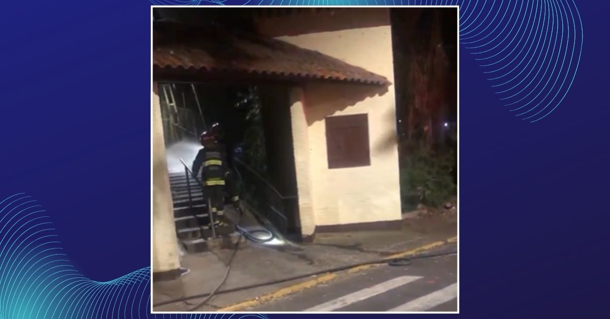 Incêndio atinge passarela em Igrejinha e mobiliza Corpo de Bombeiros