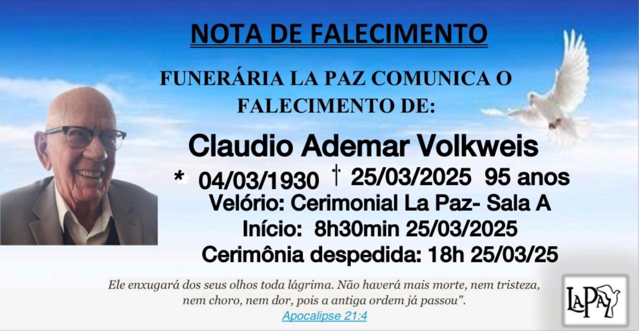 Falecimento | Claudio Ademar Volkweis