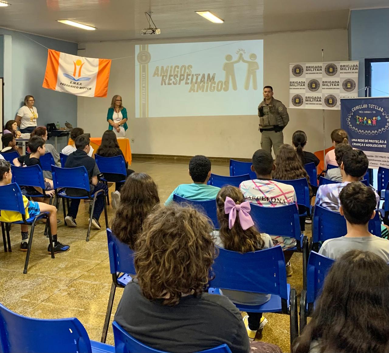 Bullying é tema de palestras da Brigada Militar em Três Coroas