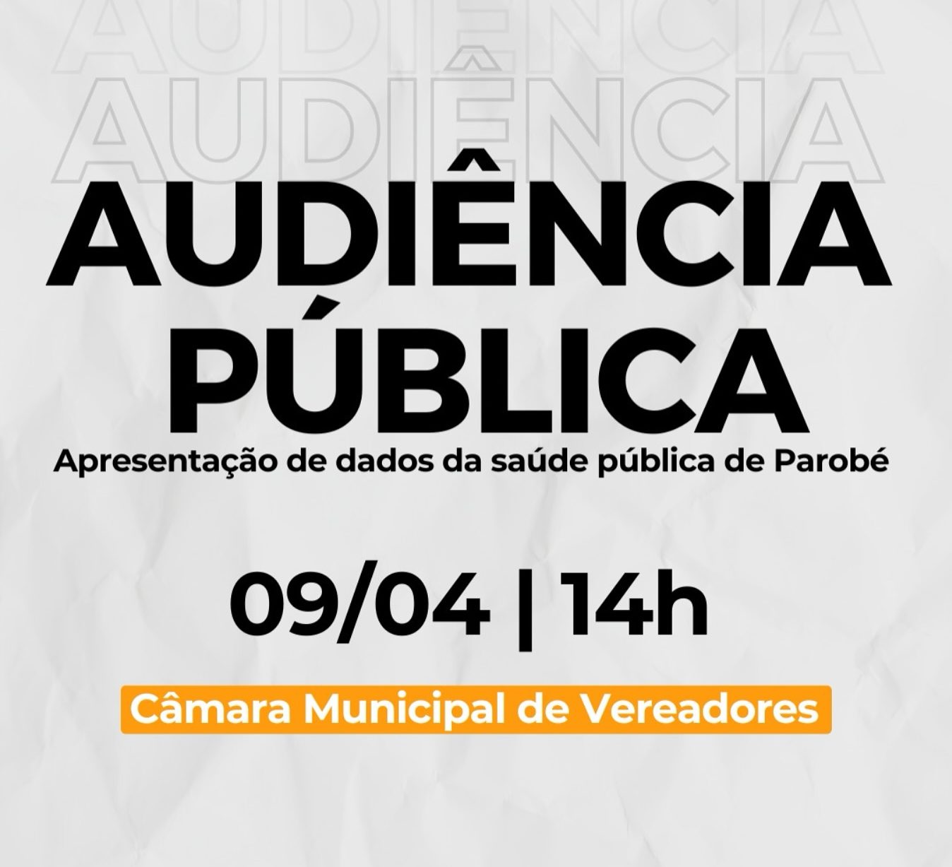 Audiência Pública apresentará dados da saúde pública de Parobé