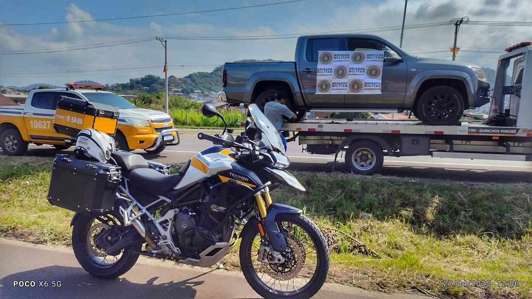 Motorista é preso por adulteração de placa na ERS-239, em Parobé