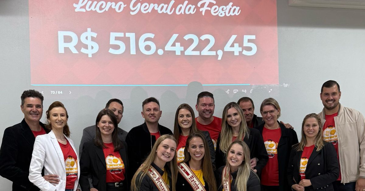 Kuchenfest 2025 registra lucro geral de R$ 516 mil e já projeta ações para os próximos anos