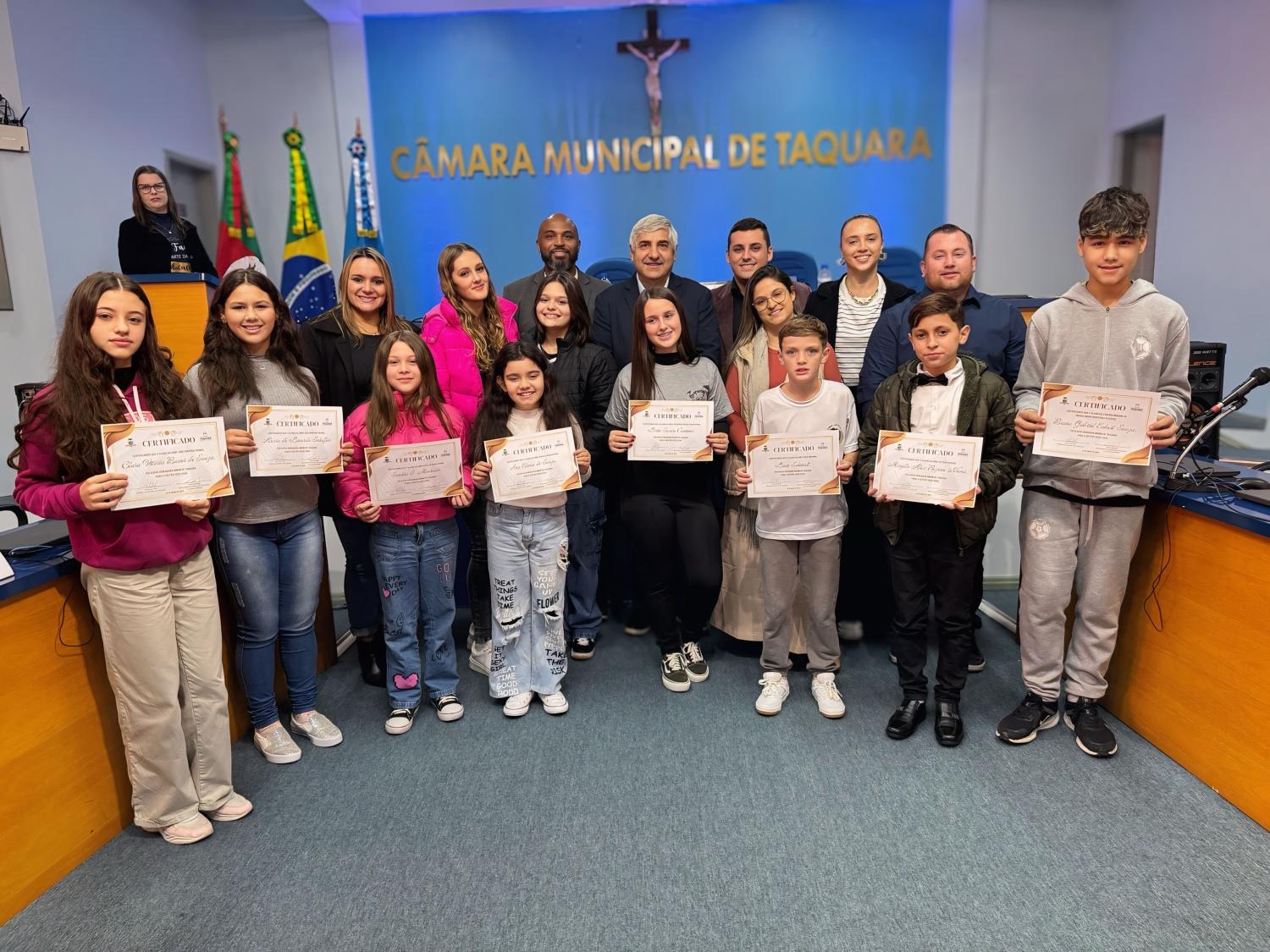 Câmara de Vereadores realiza posse dos novos Vereadores Mirins de Taquara