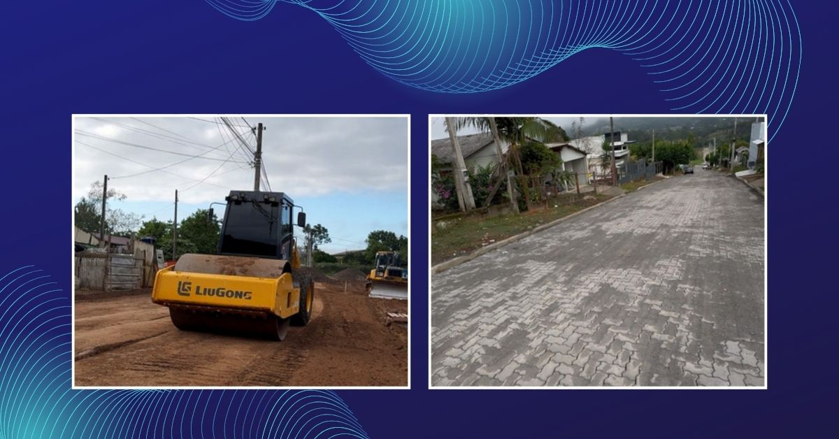 Prefeitura de Parobé avança com obras de pavimentação em duas vias