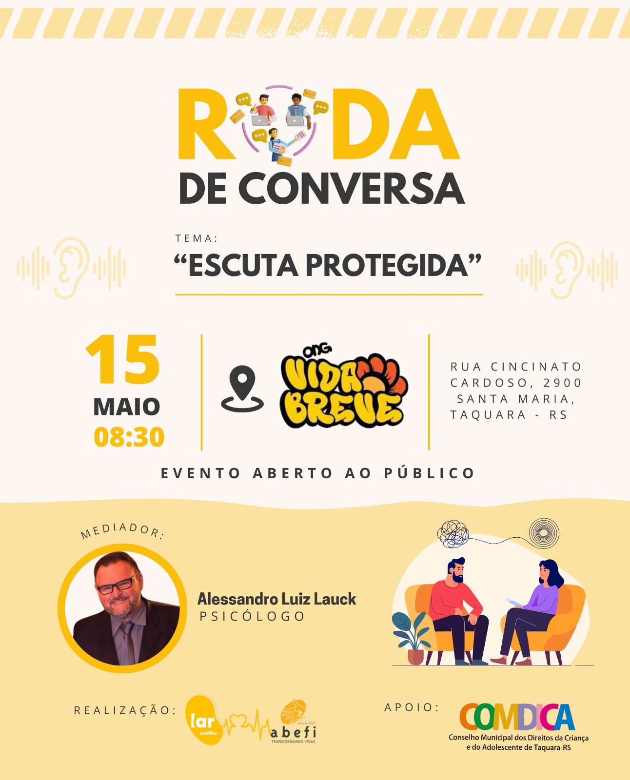 Lar Padilha e COMDICA realizam Roda de Conversa sobre Escuta Protegida