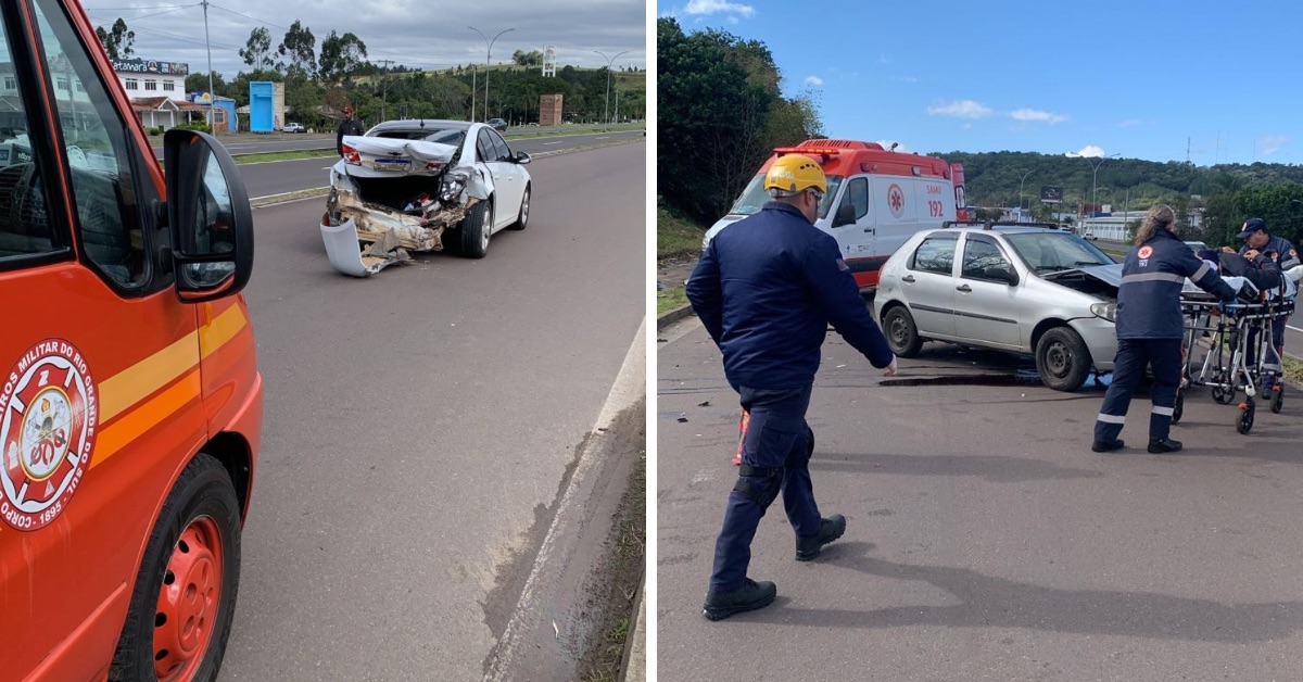 Colisão na ERS-239 em Parobé deixa duas pessoas feridas