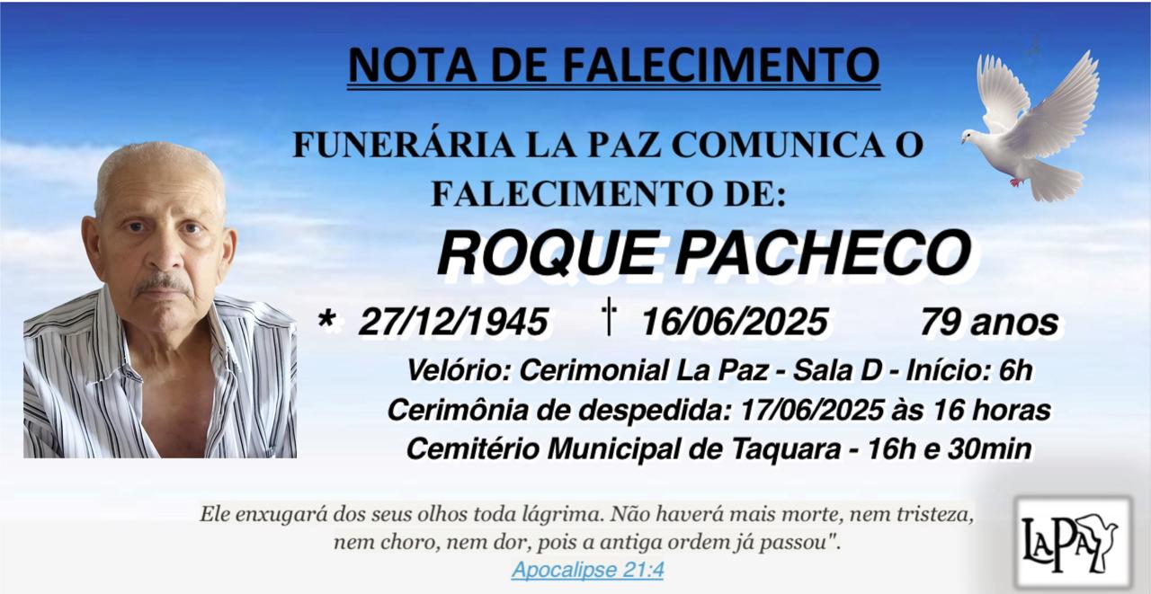 Falecimento | Roque Pacheco