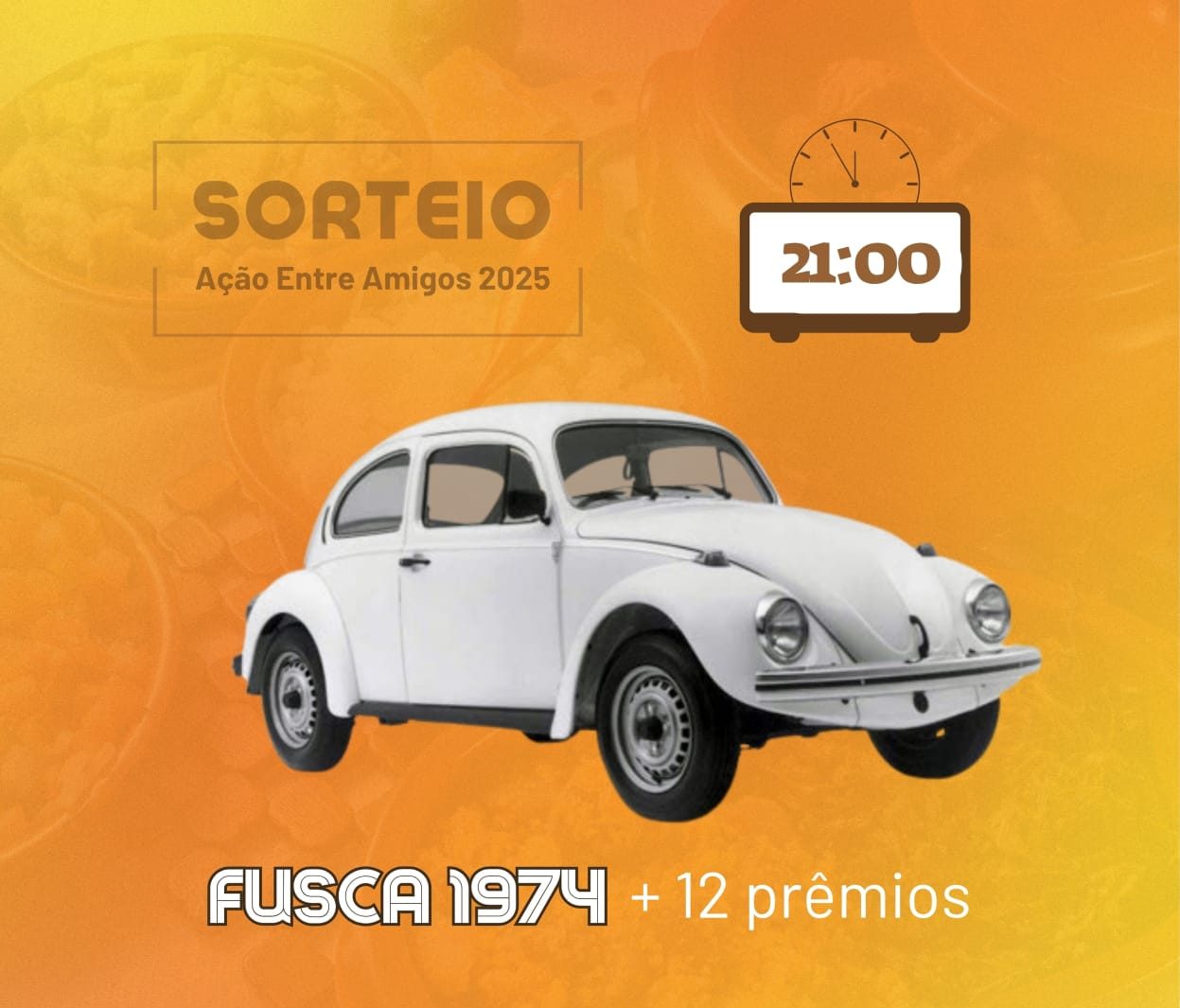 Feijoada Solidária do Lar Padilha chega a sua décima edição com sorteio de um automóvel Fusca