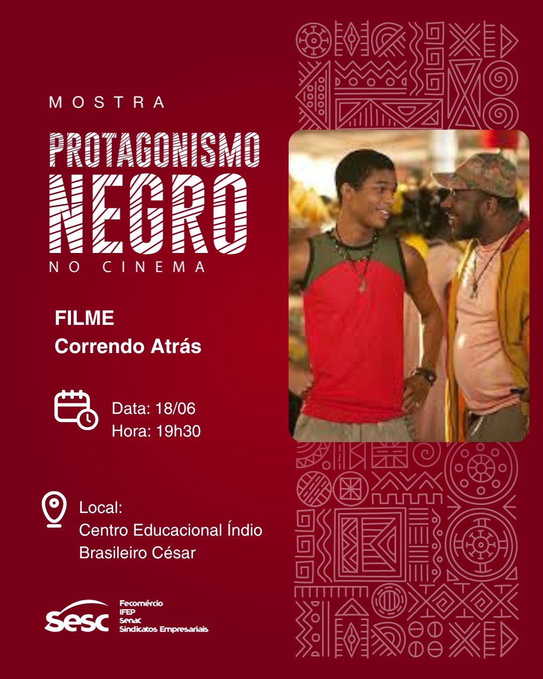 Mostra Protagonismo Negro no Cinema será nesta quarta-feira (25) em Taquara