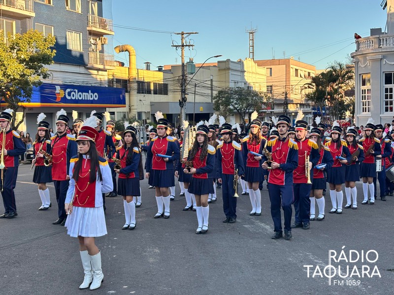 1º Festival Regional de Bandas e Fanfarras reúne bom público em Taquara; VEJA GALERIA DE FOTOS