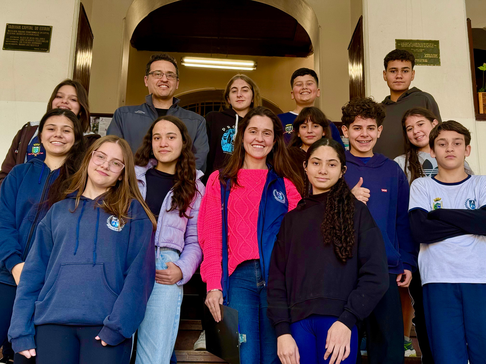 Estudantes se reúnem com secretário de Meio Ambiente de Taquara e debatem prevenção a enchentes