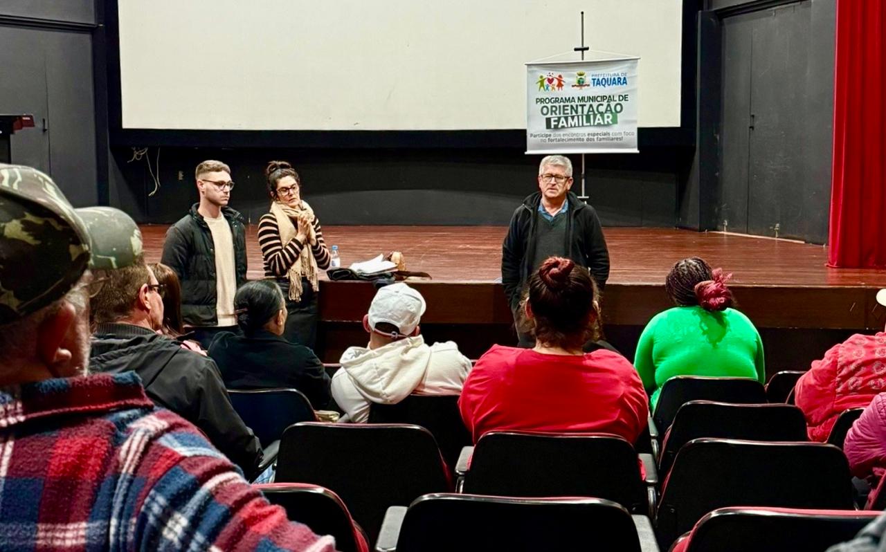 Programa de Orientação Familiar é realizado com foco na formação de pais e responsáveis em Taquara