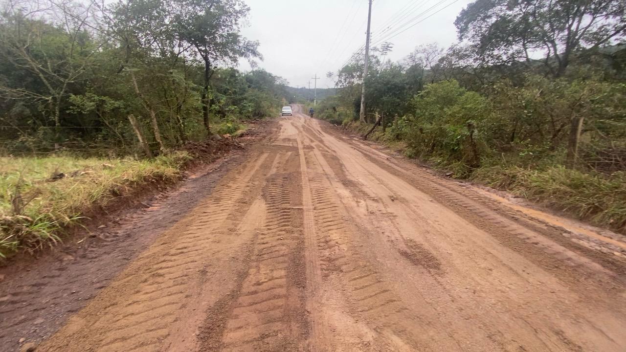 Estrada Integração em Morro Pelado será bloqueada para obra de desassoreamento do Arroio Raposo