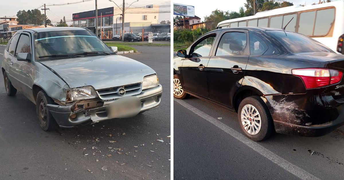Dois automóveis colidem na ERS 115 em Taquara