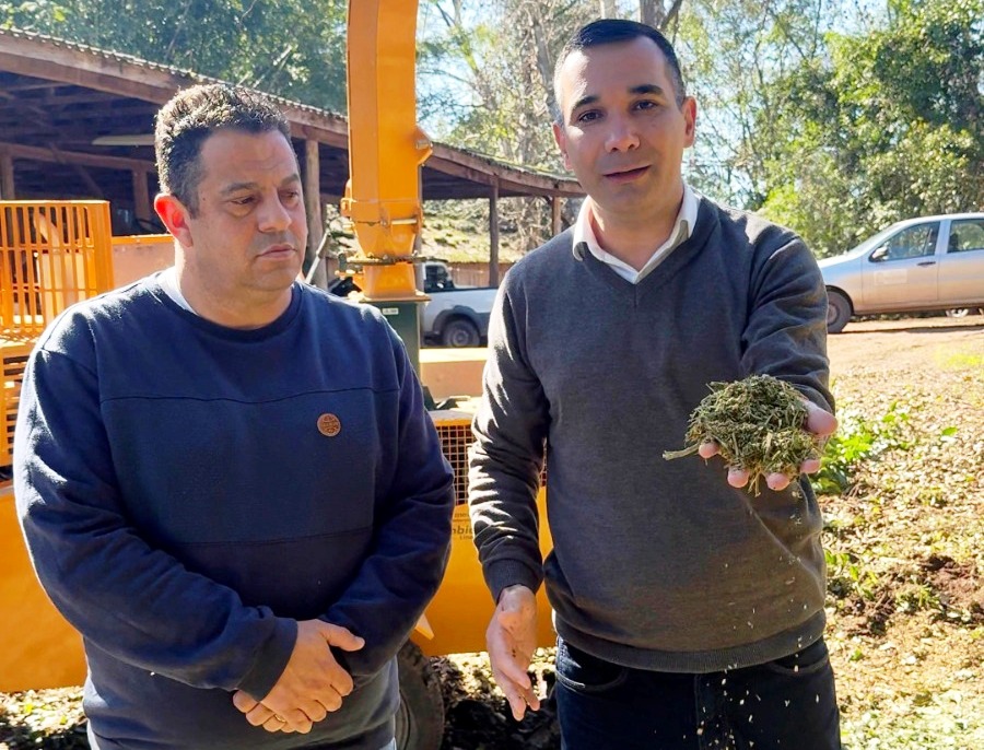 Galhos e podas passam a ser transformados em adubo para agricultores de Parobé