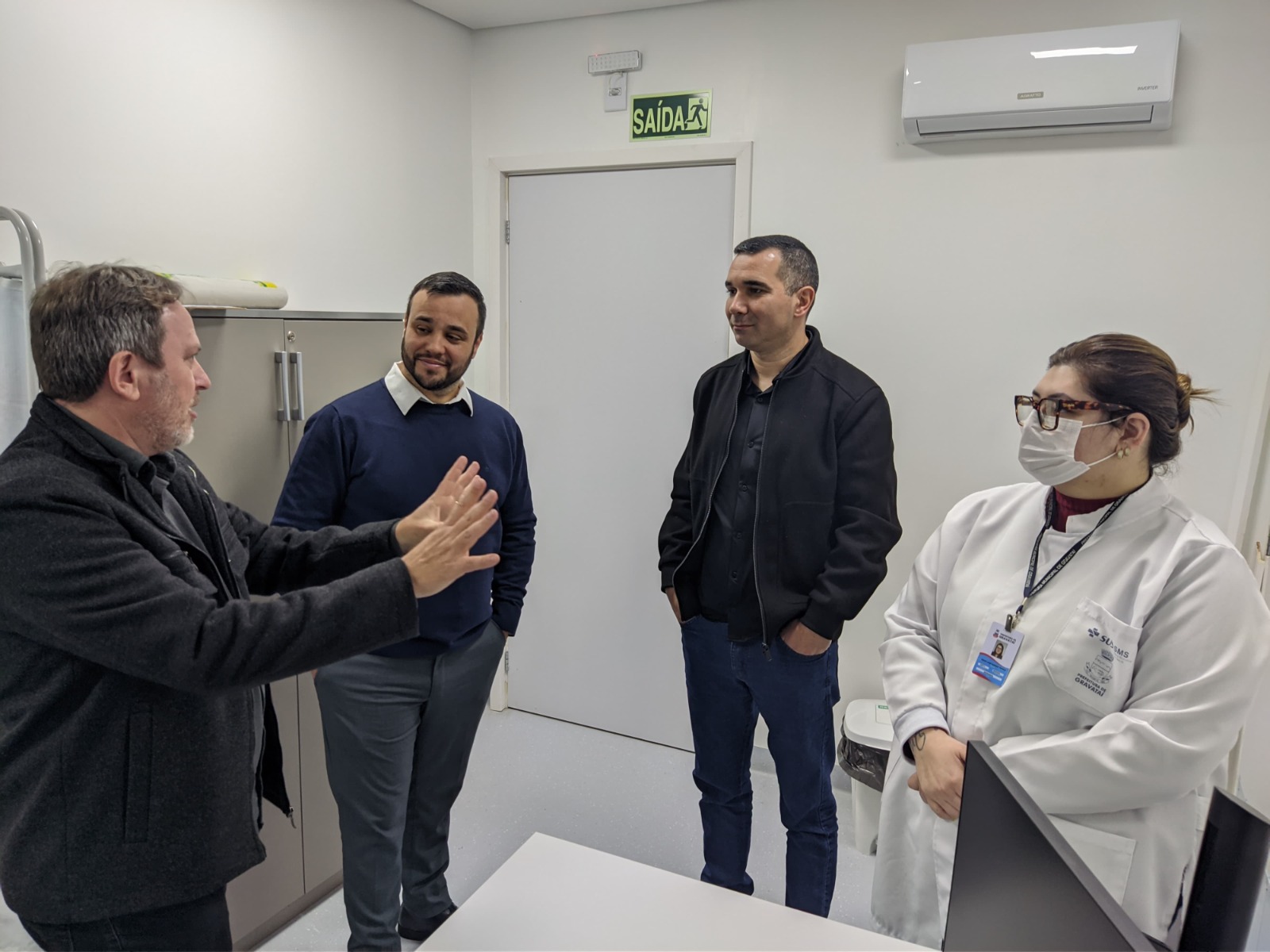 Prefeito e secretário de Parobé visitam Gravataí em busca de boas práticas na saúde pública