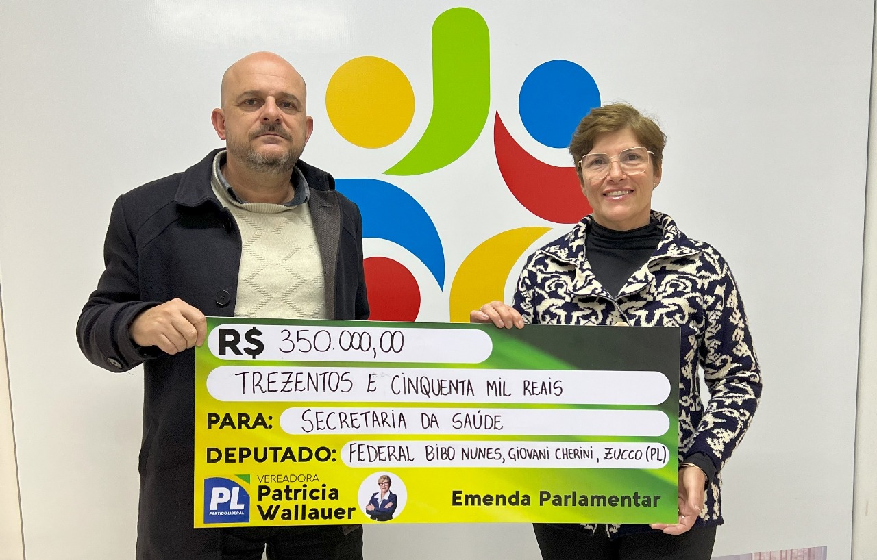 Vereadora Patrícia Wallauer entrega R$ 350 mil em emendas para a saúde de Igrejinha