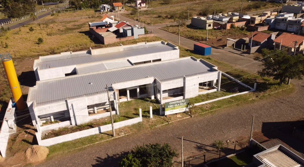 Obras avançam na nova Escola de Educação Infantil da Vila Feliz, em Parobé
