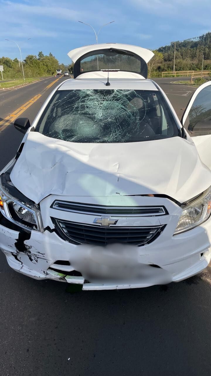 Motociclista sofre lesões em acidente na ERS-239, em Rolante