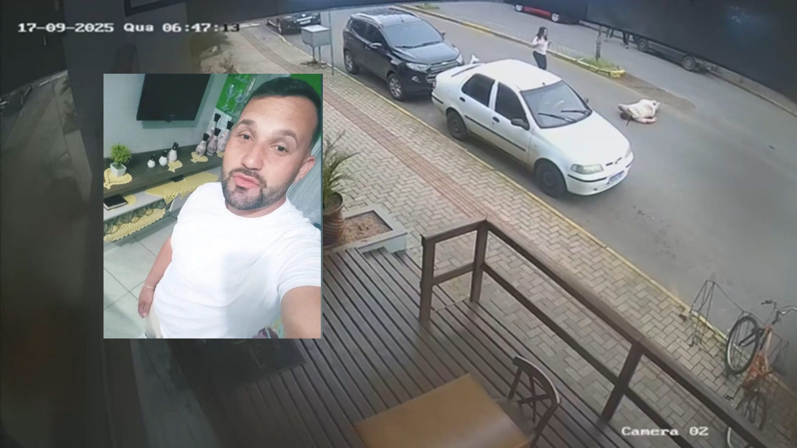 Ciclista que colidiu na porta de um veículo em Rolante está na UTI, mas não corre risco de morte