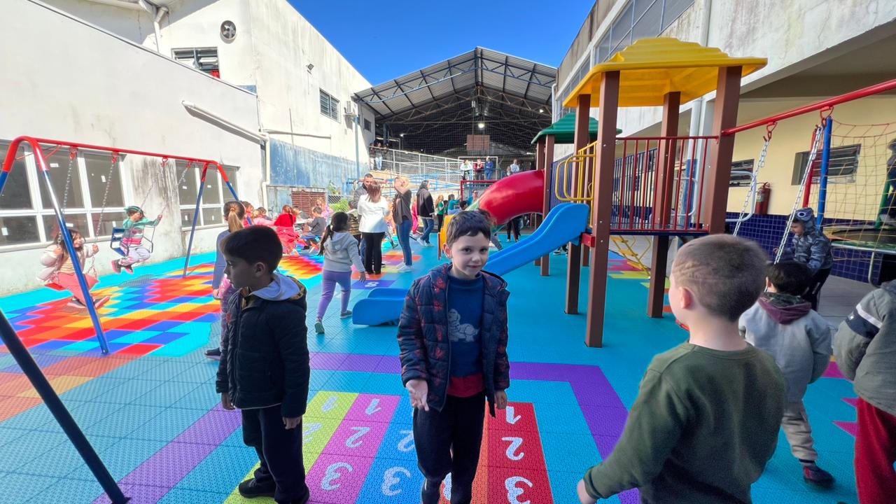 Inaugurada a nova pracinha da Escola João Muck, em Parobé