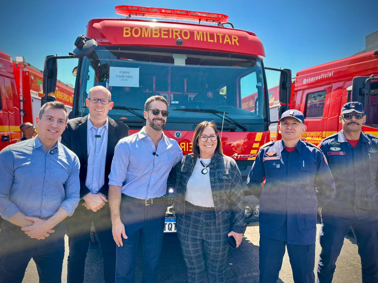 Corpo de Bombeiros de Taquara recebe caminhão de mais de R$ 2 milhões do governo estadual
