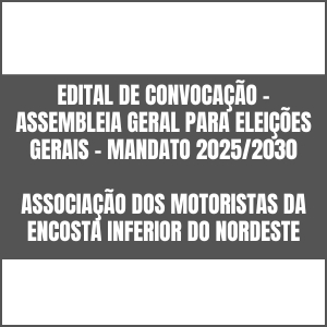 Edital | Associação dos Motoristas