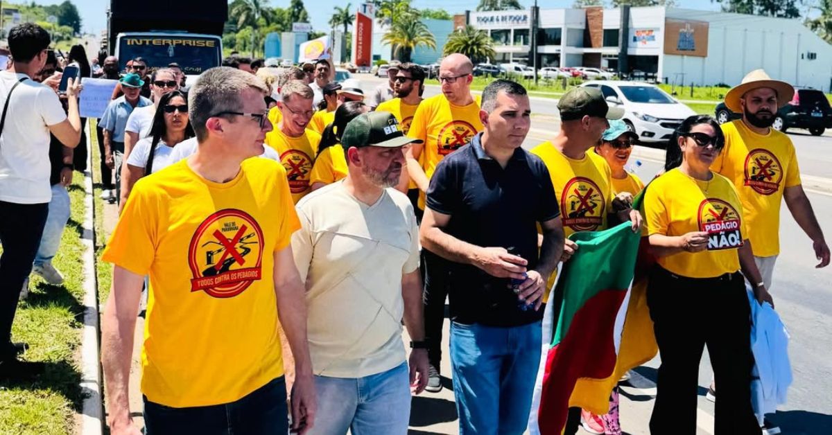 Região do Vale do Paranhana realiza grande protesto contra projeto de pedágios do Governo do Estado