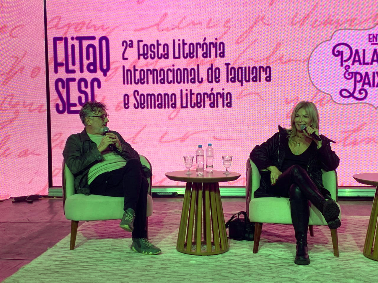 Werner Schünemann e Letícia Wierzchowski falam sobre empatia, arte e o poder das histórias na 2ª Flitaq