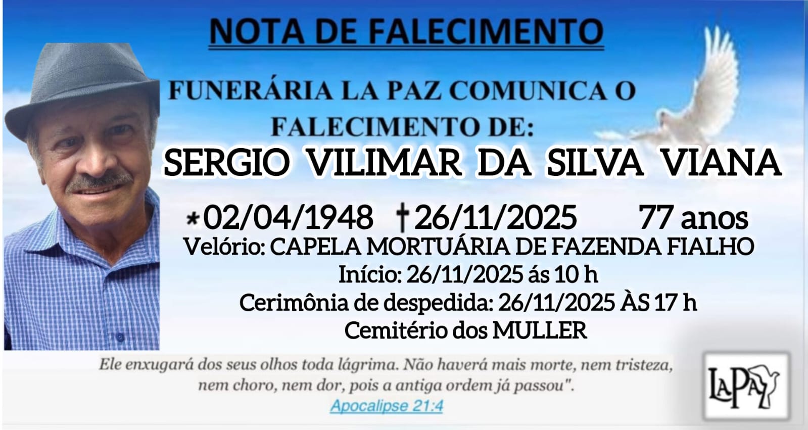Falecimento | Sergio Vilimar da Silva Viana