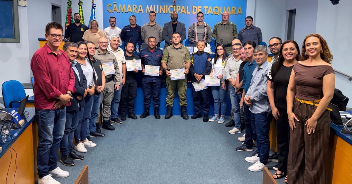 Servidores da segurança pública são homenageados pela Câmara de Taquara