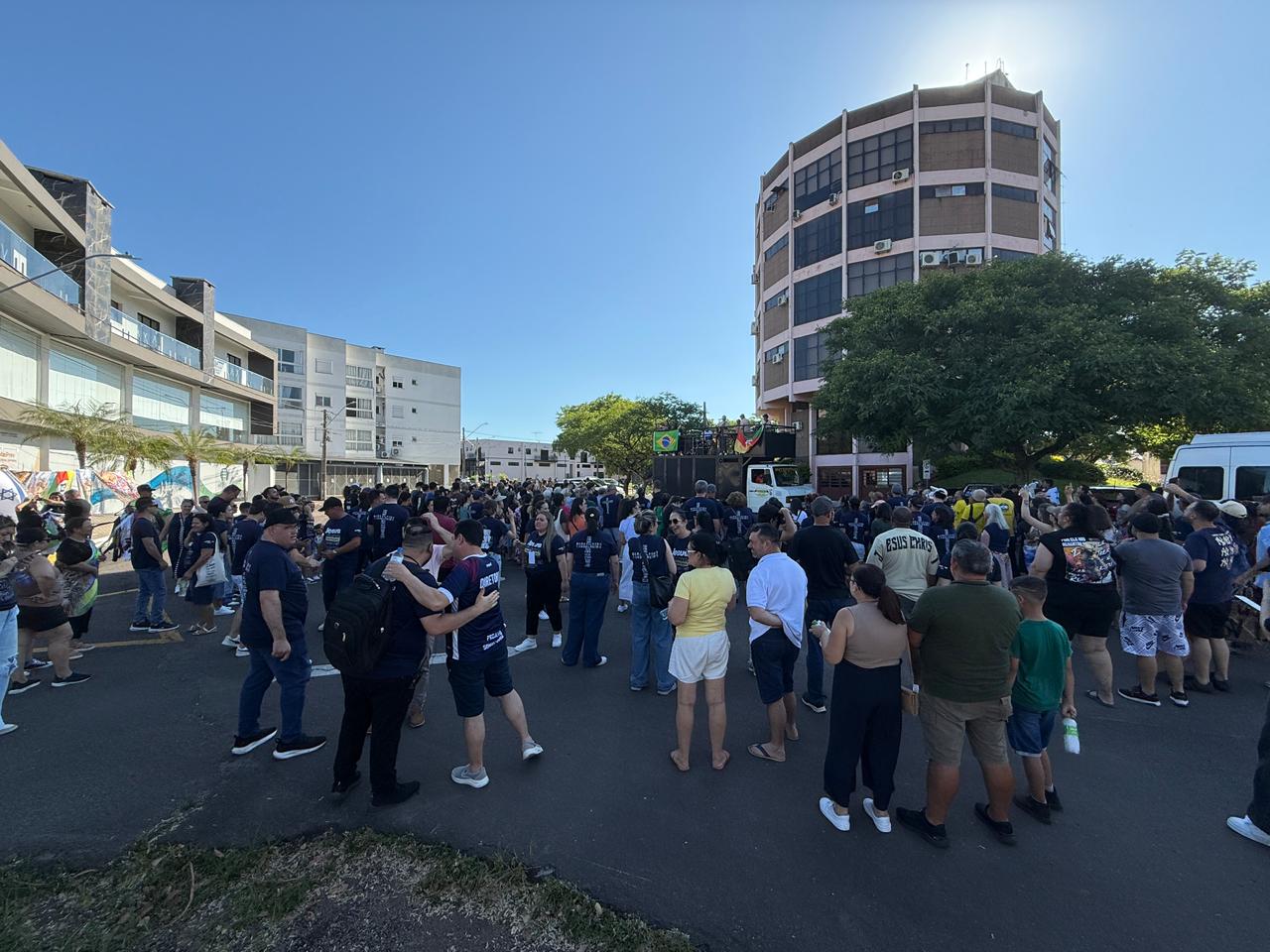 1ª Marcha para Jesus promoveu momento de religiosidade em Parobé