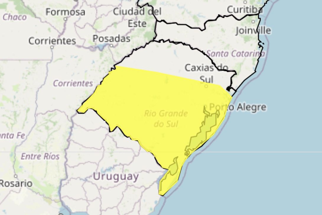 Vale do Paranhana está sob alerta amarelo para tempestades nesta quarta-feira (07)