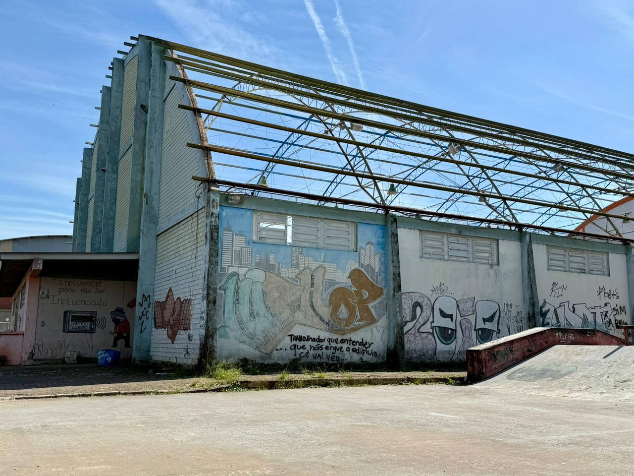 Obras de revitalização no Ginásio do Parque do Trabalhador avançam em Taquara