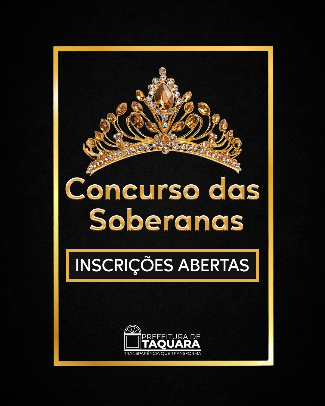 Inscrições para o Concurso das Soberanas de Taquara 2026/2027 seguem abertas até 8 de fevereiro