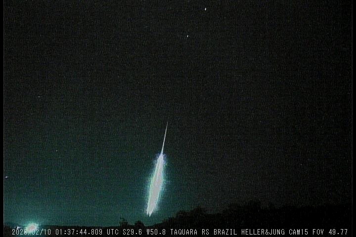 VÍDEO: Observatório de Taquara registra primeiro meteoro fireball de 2026 sobre Santa Catarina