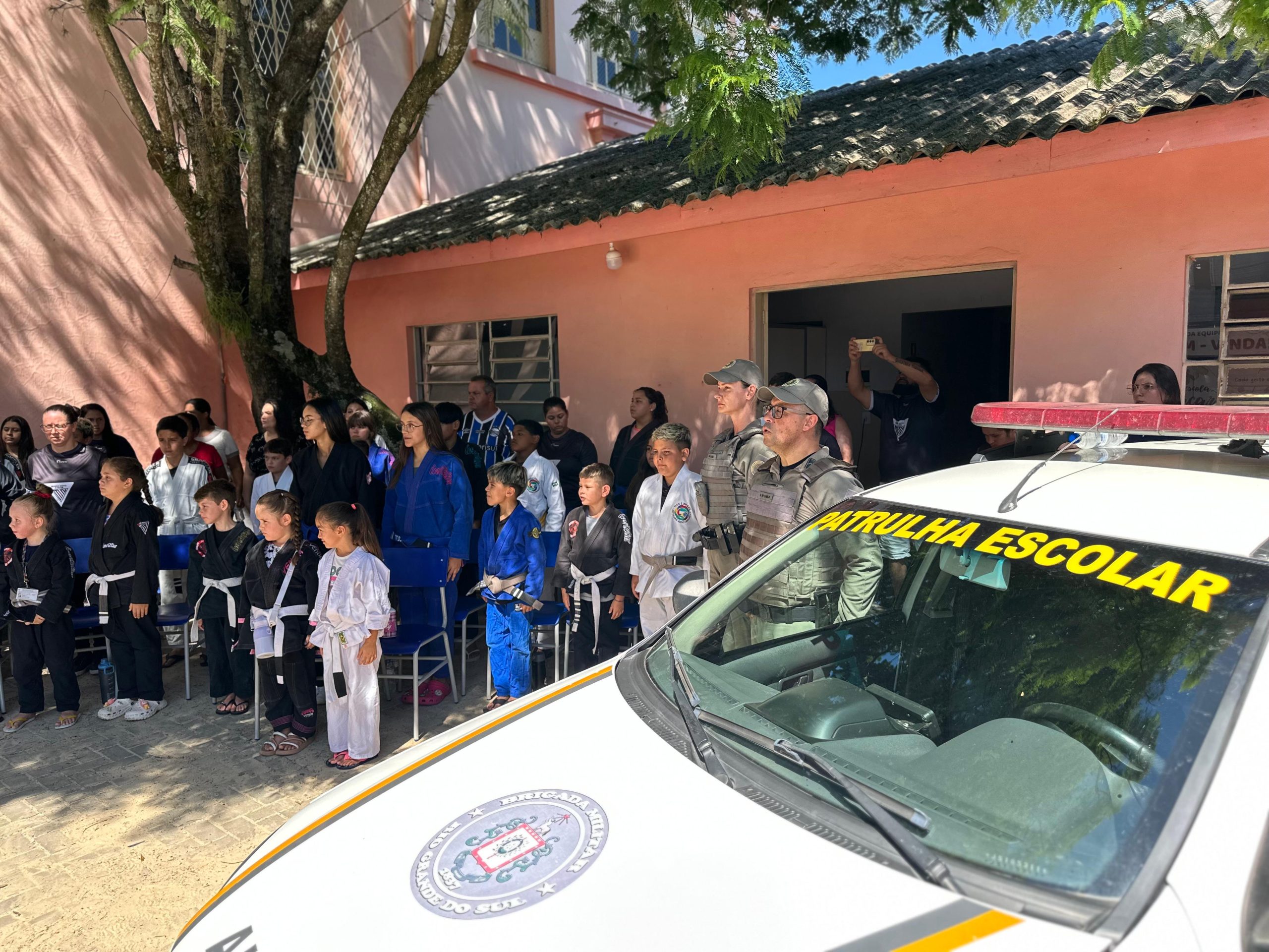 Formatura da Patrulha Escolar reforça ações preventivas antes do início das aulas em Taquara