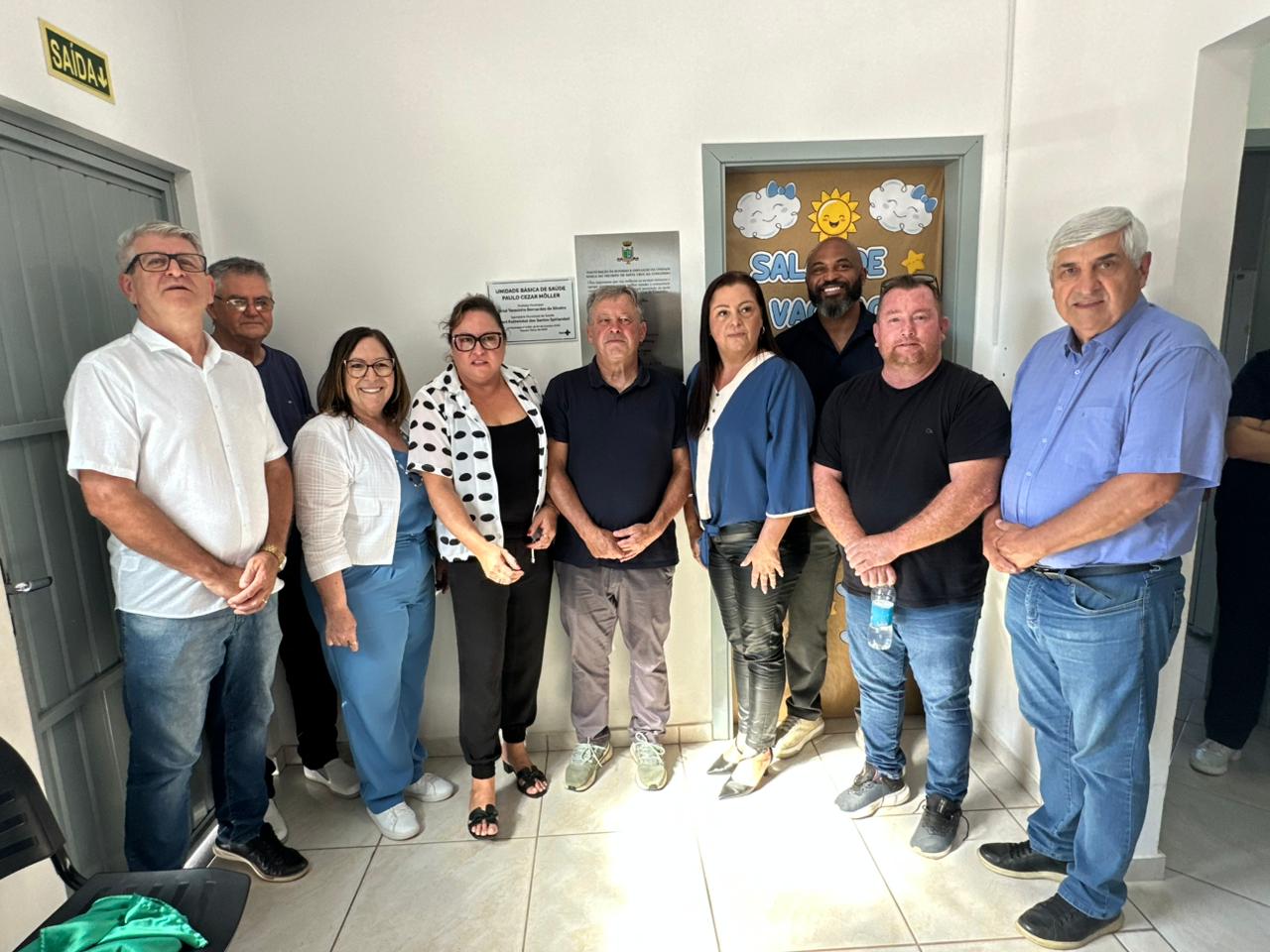 UBS de Santa Cruz da Concórdia recebe homenagem a Paulo Cezar Möller