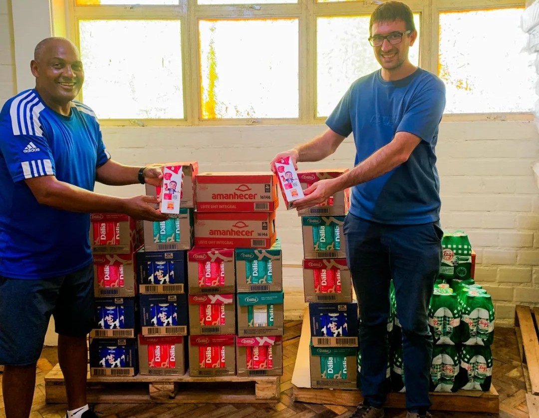 Departamento de Esportes de Três Coroas arrecada 456 litros de leite que serão destinados a famílias atendidas pelo CRAS
