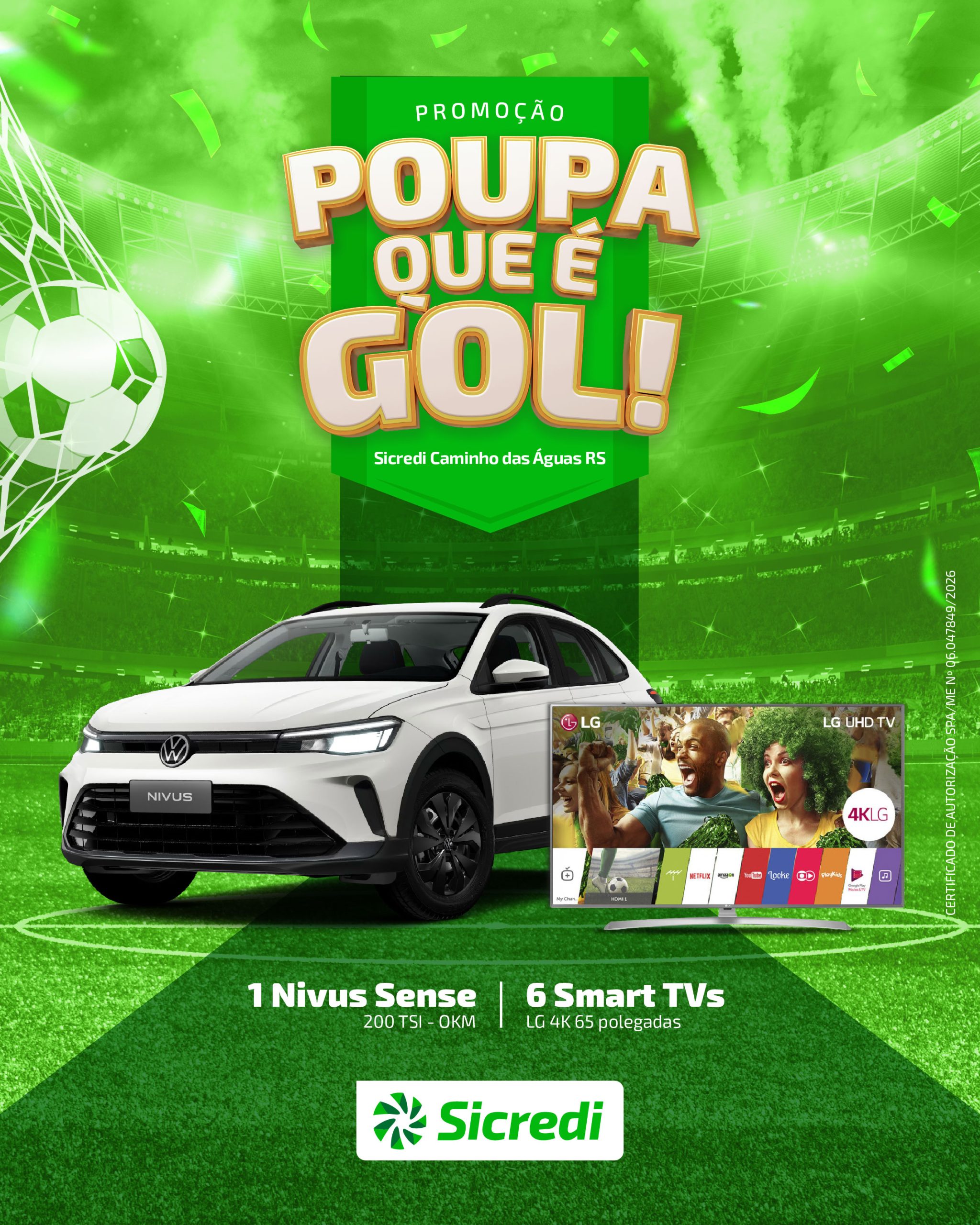 Sicredi Caminho das Águas lança campanha que incentiva hábito de poupar com prêmios ao longo de 2026