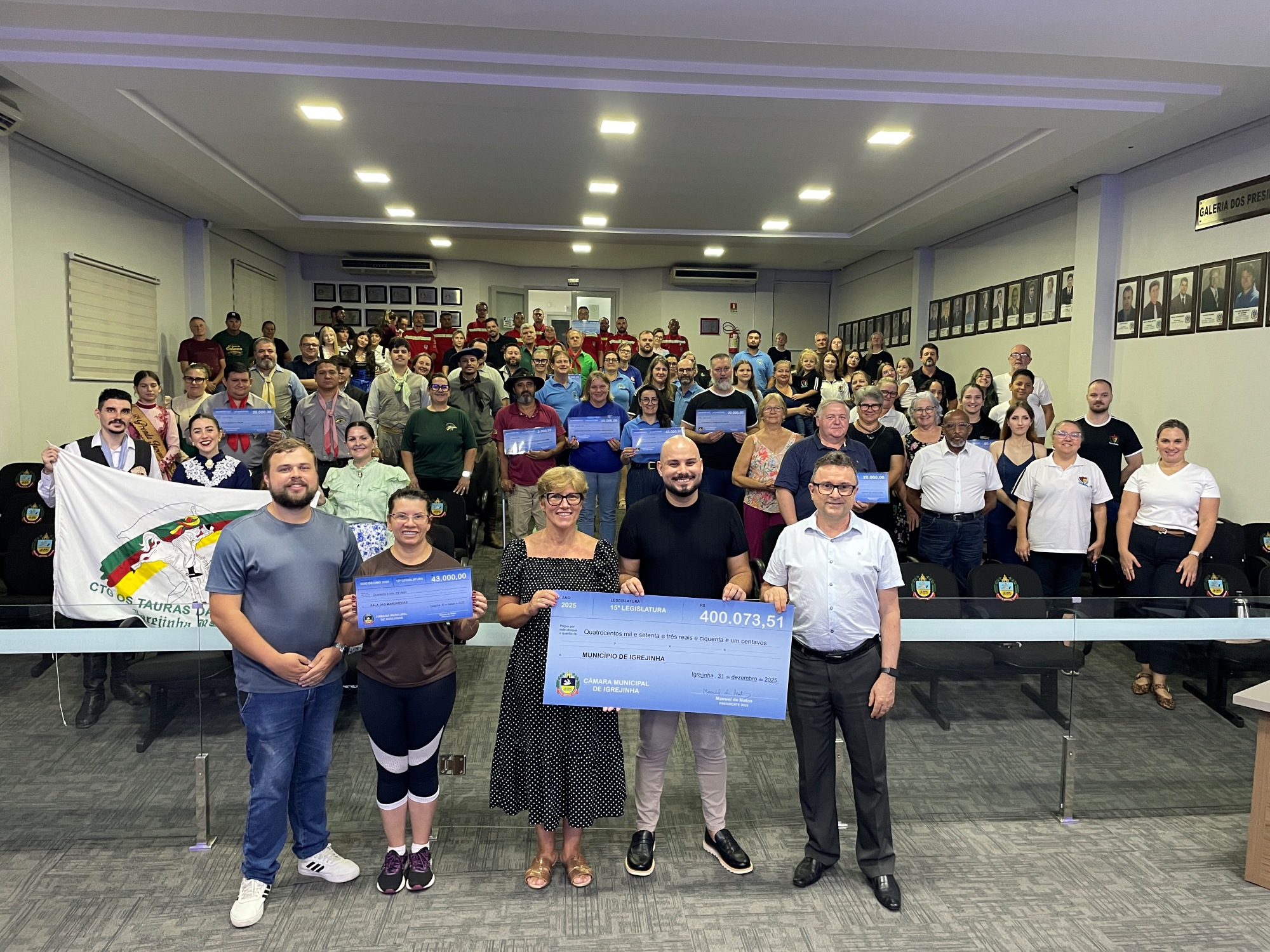 Câmara de Igrejinha destina R$ 400 mil a entidades culturais do município